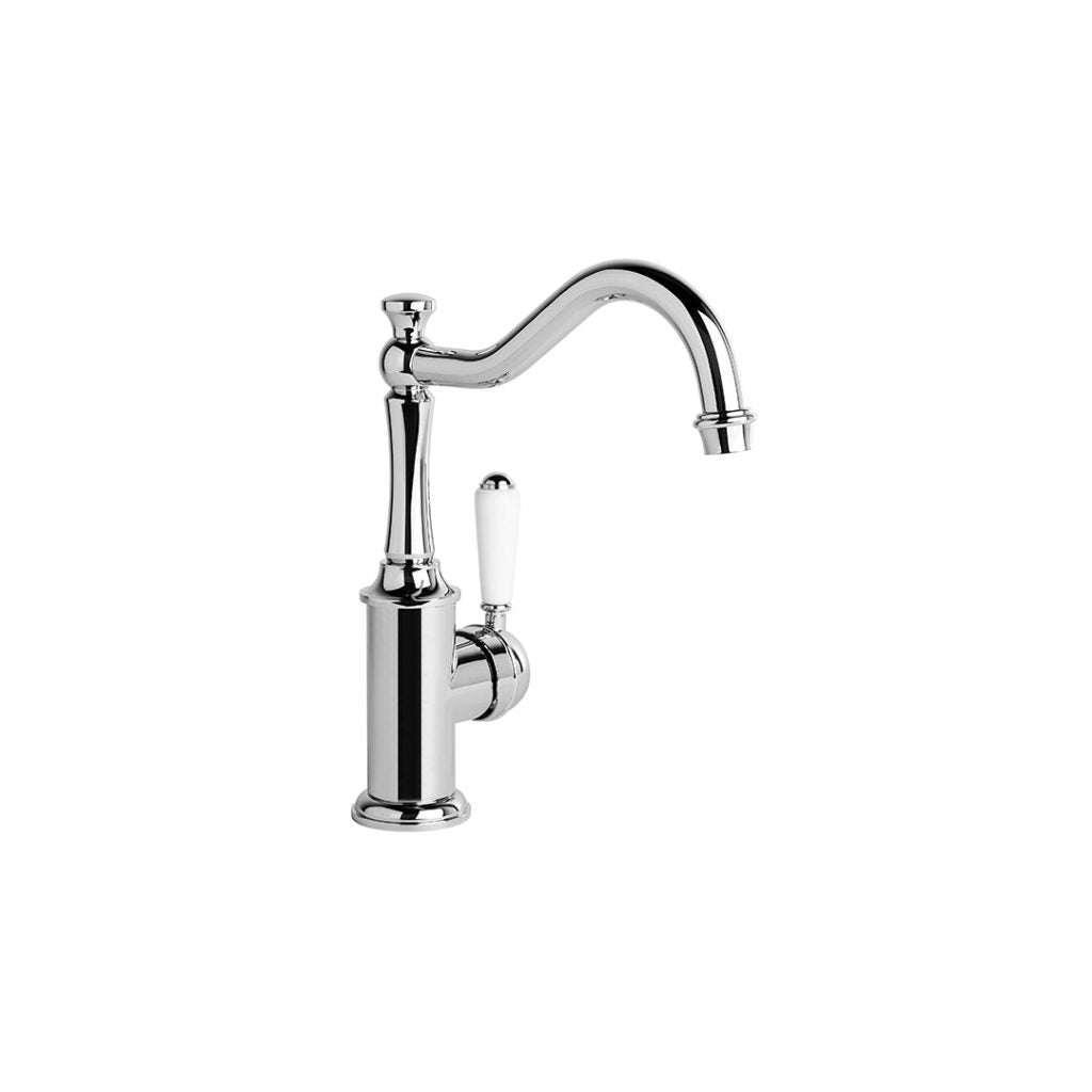 Neu England Kitchen Mixer with White Porcelain Lever