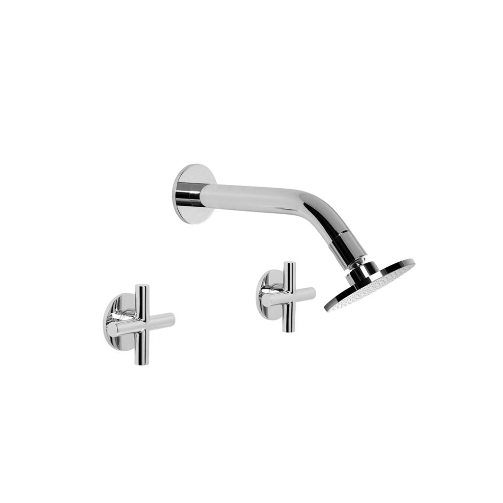 Yokato Shower Set with 100mm Rose and Cross Handles