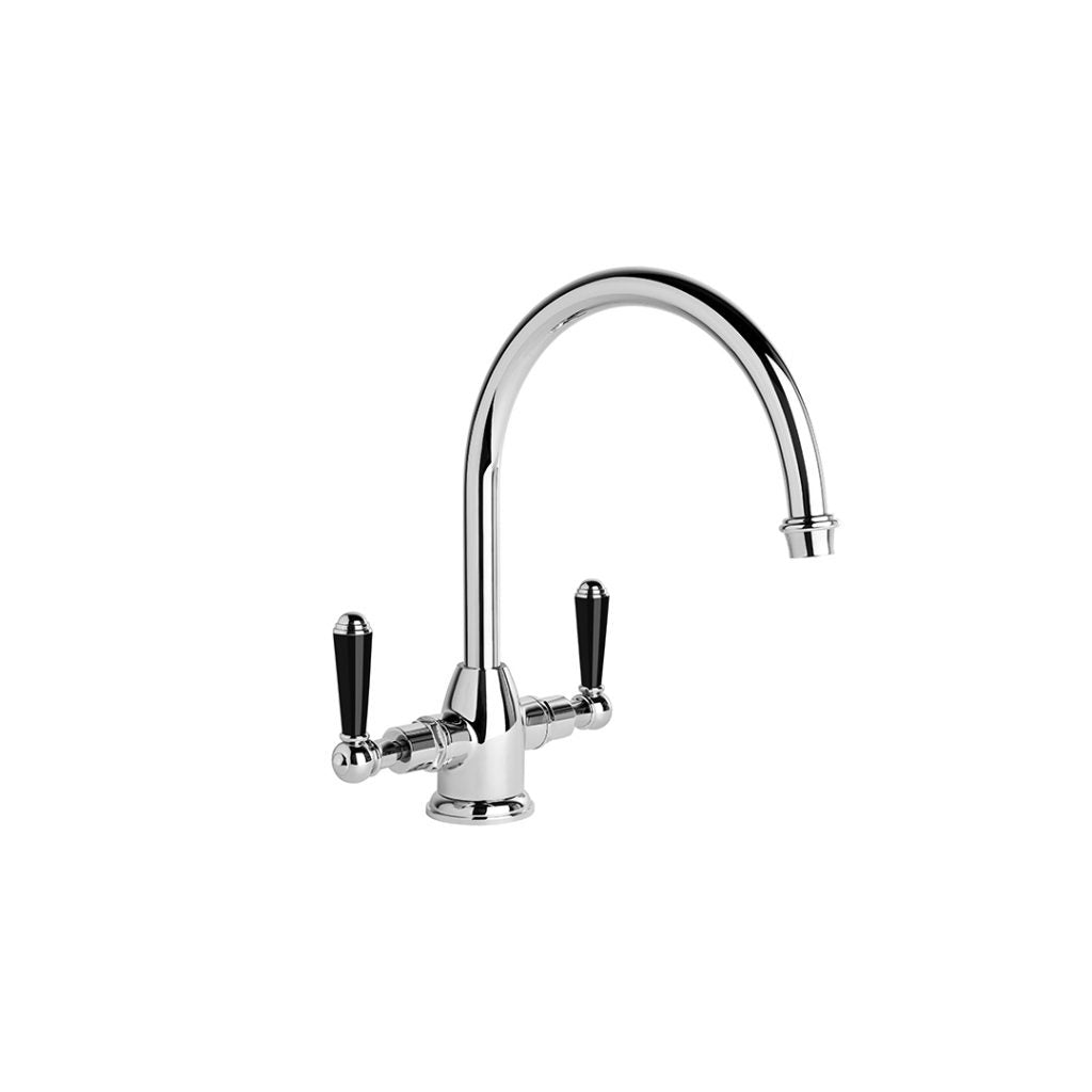 Neu England Kitchen Mixer with Black Porcelain Levers