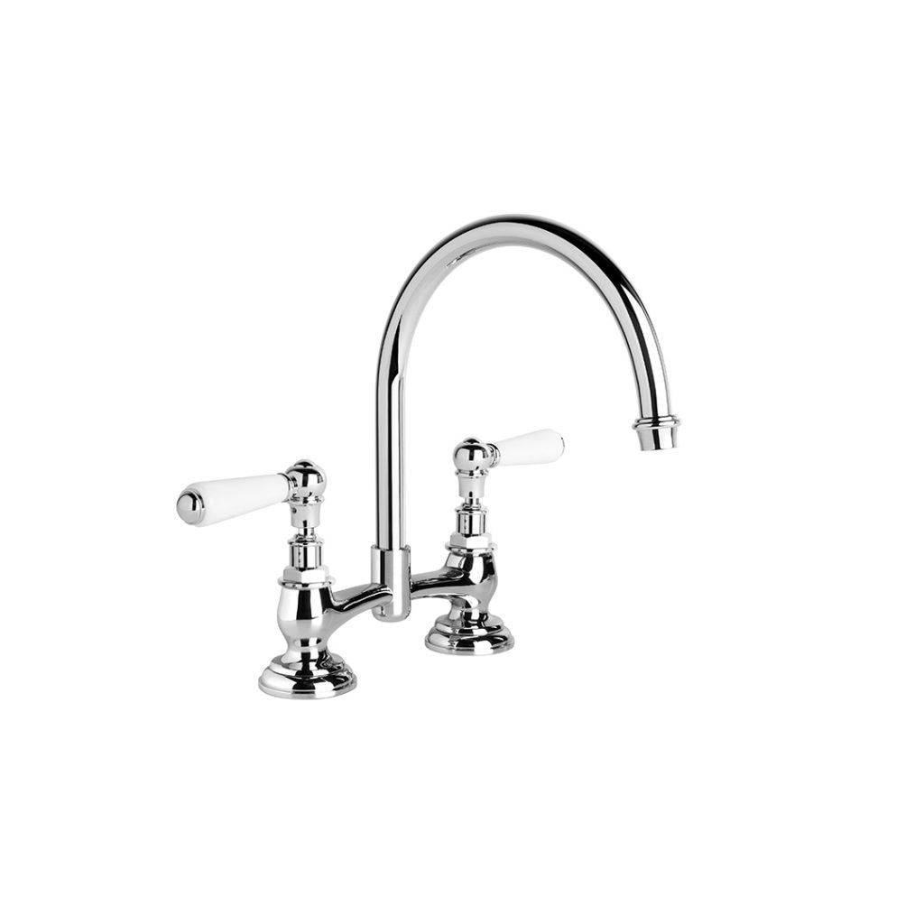 Neu England Kitchen Set with White Porcelain Levers