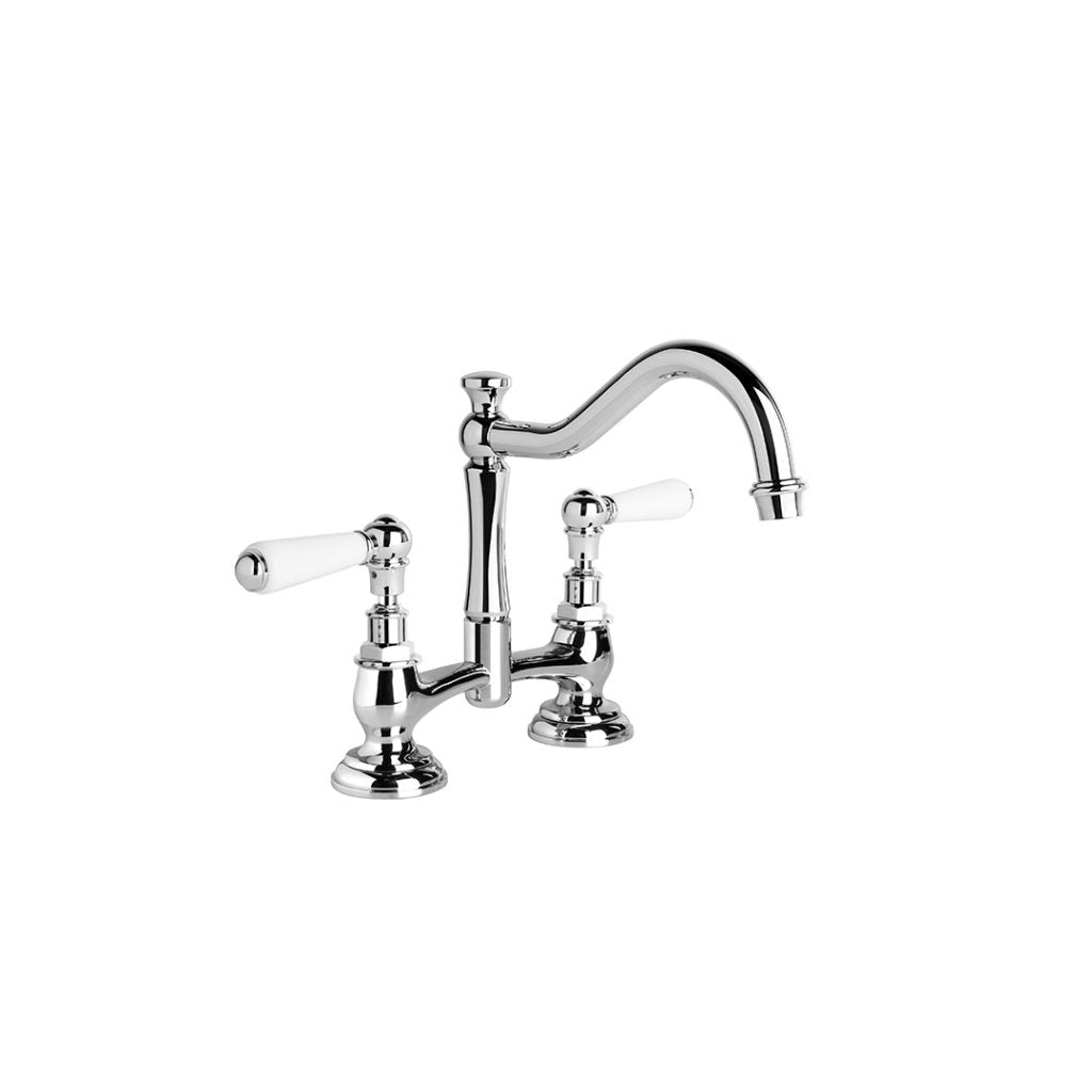Neu England Kitchen Set with White Porcelain Levers