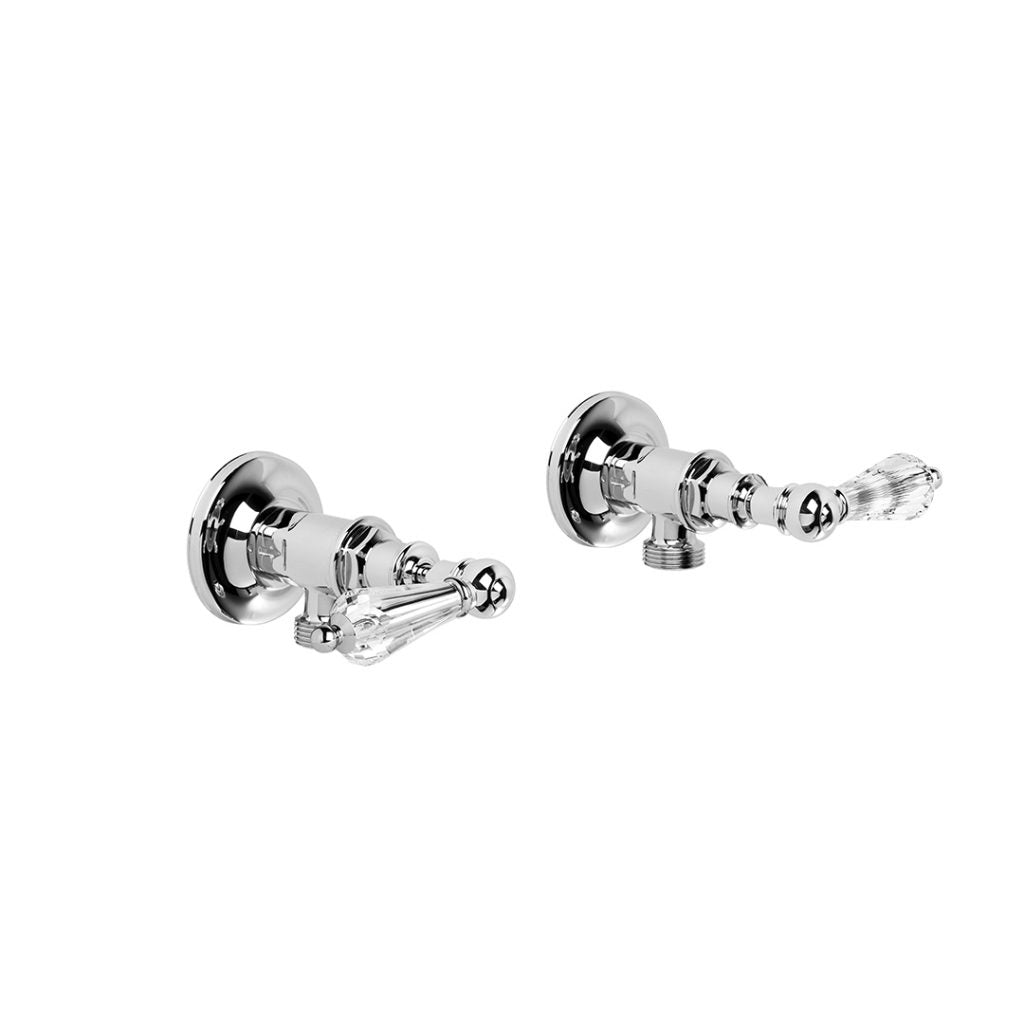 Neu England Washing Machine Taps with Kristall Levers