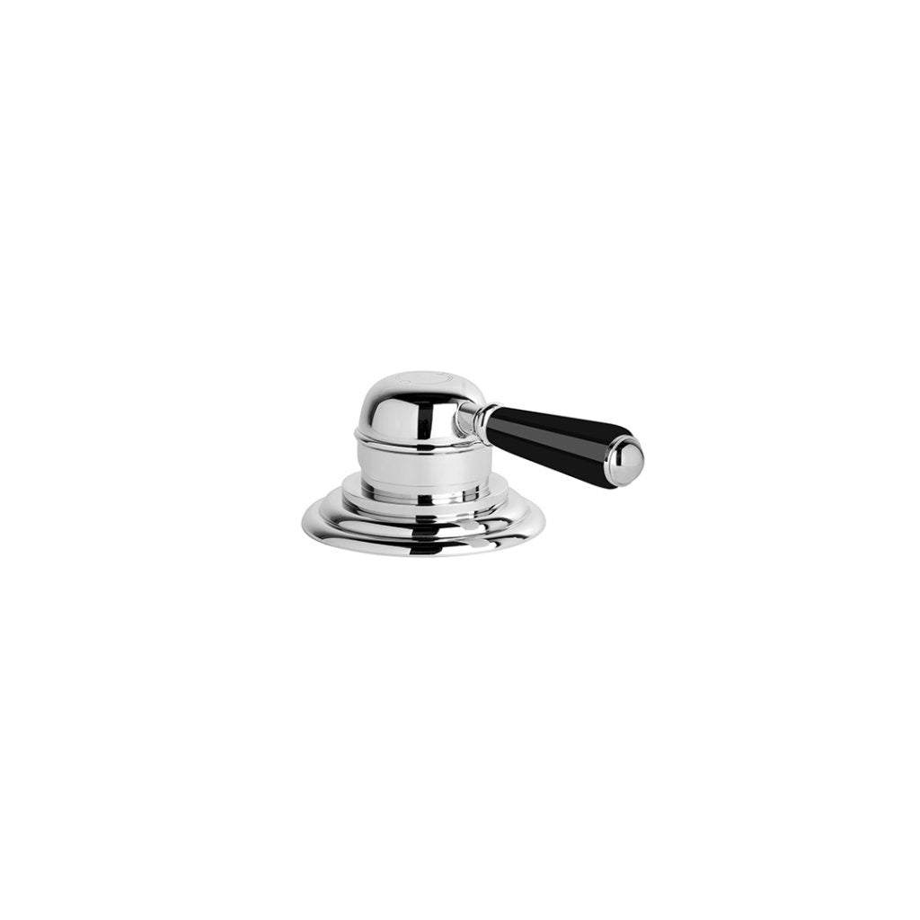 Neu England Hob Mounted Mixer with Black Porcelain Lever