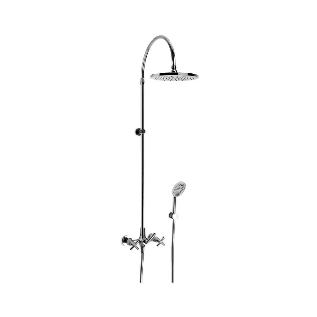 City Plus Shower Set with Multi-Function Handshower and Cross Handles